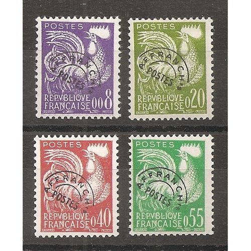 Préos 119 À 122 (1960) Séries Des Préoblitérés Coq Gaulois N* (Cote 30e) (4620)
