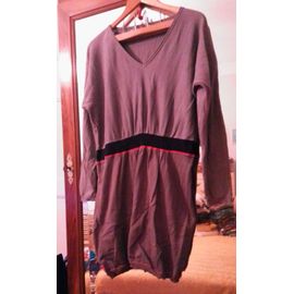 Robe Pull Grise 44 Xxl Miss Captain.