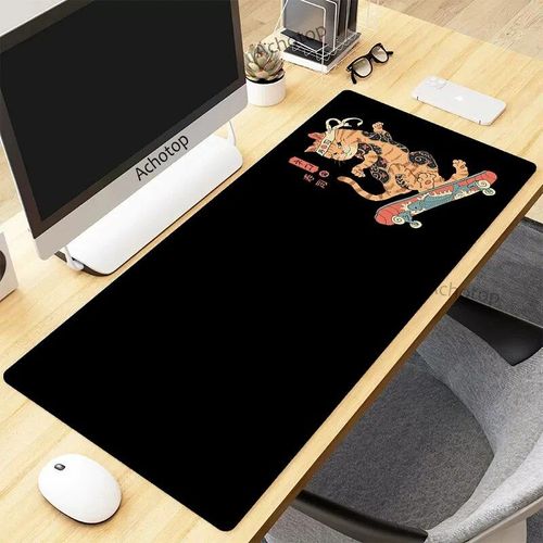 Tapis de souris de jeu Pixel Cat pour PC Gamer,grand tapis de bureau en caoutchouc Kawaii,sous-souris média,polymères d'ordinateur,tapis mignon,900x400mm - Type EP123123 (10)-300x800x3mm