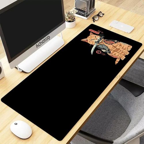 Tapis de souris de jeu Pixel Cat pour PC Gamer,grand tapis de bureau en caoutchouc Kawaii,sous-souris média,polymères d'ordinateur,tapis mignon,900x400mm - Type EP123123 (5)-300x600x3mm