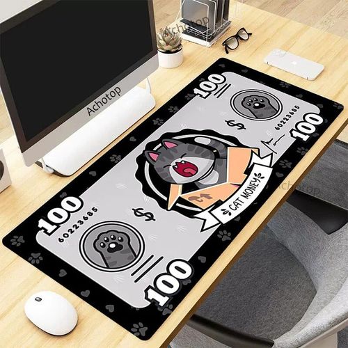 Tapis de souris de jeu Pixel Cat pour PC Gamer,grand tapis de bureau en caoutchouc Kawaii,sous-souris média,polymères d'ordinateur,tapis mignon,900x400mm - Type LY008752 (13)-550x1000x3mm