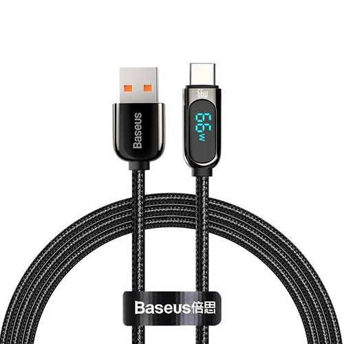 Bas192.- Affichage Led Usb Type C Câble Pour Iphone 15 Xiaomi Samsung 5a Charge Rapide Chargeur Usbc Câble De Données Usb-C Type-C Fil Rette - Type 66w Usb Type C Black-100cm