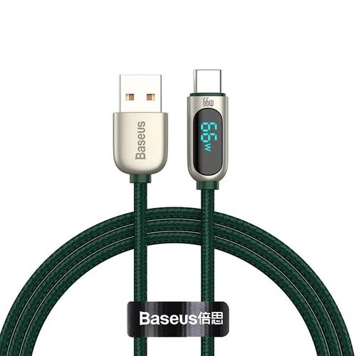 Bas192.- Affichage Led Usb Type C Câble Pour Iphone 15 Xiaomi Samsung 5a Charge Rapide Chargeur Usbc Câble De Données Usb-C Type-C Fil Rette - Type 66w Usb Type C Green-200cm
