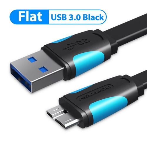 Vention Micro Usb 3.0 Câble 3a Chargeur Rapide De Données Câbles De Téléphone Portable Pour Samsung Note 3 S5 Toshiba Sony Câble Usb Micro B - Type Flat Cable-1m