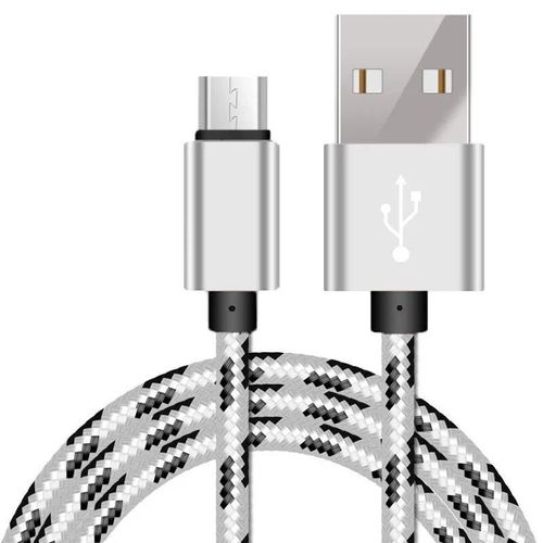 Câble Micro Usb 3a Long Pour Recharge Rapide,Cordon De Chargeur Pour Téléphone Android,Compatible Avec Samsung S7 Xiaomi Redmi Note 5 Pro - Type White-1m