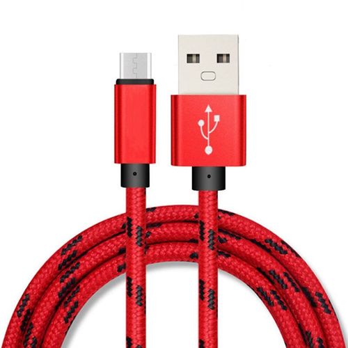 Câble Micro Usb 3a Long Pour Recharge Rapide,Cordon De Chargeur Pour Téléphone Android,Compatible Avec Samsung S7 Xiaomi Redmi Note 5 Pro - Type Rouge-25cm