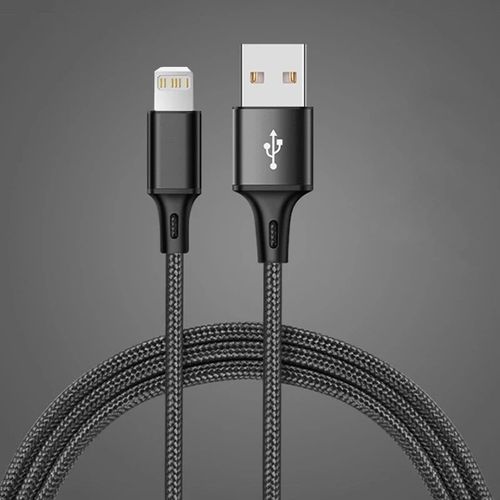 Câble De Chargeur De Données Usb De 0.5m,1m,2m,3m,Cordon Long Et Court Pour Téléphone Iphone 13 12 11 Pro X Xr Max 5s 6 7 8 Plus 3a - Type Black-100cm