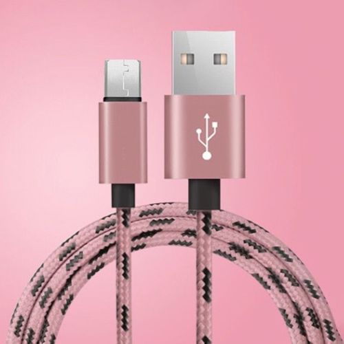 Câble Micro Usb Pour Recharge Rapide Et Transfert De Données,Cordon De Chargeur Pour Samsung Dock,Xiaomi,Tablettes,Téléphone Portable,0.2m,1m,2m,3m - Type Rose-1m