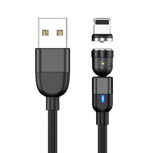 Câble Micro Usb/Type-C Magnétique Pour Recharge De Téléphone,Cordon De Chargeur Pour Samsung,Xiaomi,Résistant À 540 °,1/2/3m - Type Black For Ios-2m