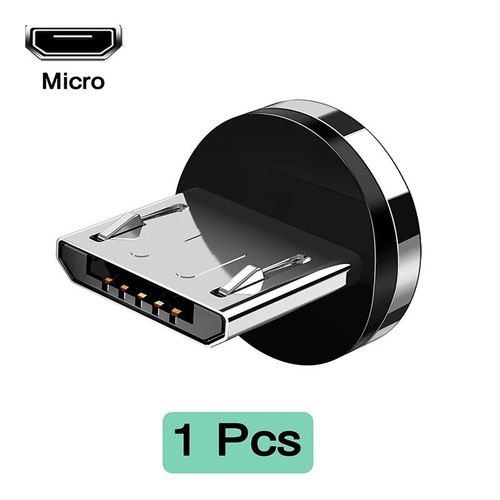 embouts magnétiques universels pour câble magnétique rond Type C Micro USB,pièces de rechange,adaptateur de prise anti-poussière pour téléphone portable - Type 1PCS Micro USB