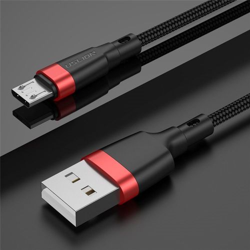 Uslion-Câble Micro Usb 3.0 Pour Recharge Rapide Et Données,Cordon De Chargeur Pour Téléphone Xiaomi Redmi Note 5,Longueur 1m,2m,3m - Type Black Red For Micro-3m