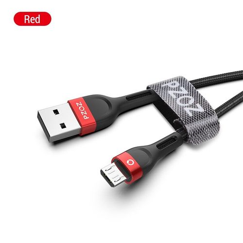 Pzoz Micro Usb Câble De Charge Rapide Cordon Pour Samsung S7 Xiaomi Redmi Note 5 Pro Android Mobile Téléphone Microusb Chargeur - Type Red-0.5m