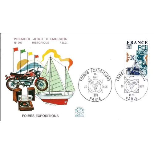 France 1976, Très Belle Enveloppe 1er Jour Fdc 997, Timbre Yvert 1909, Les Foires Expositions. -