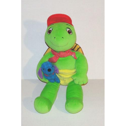 Peluche Franklin Avec Son Doudou Le Chien Sam Bleu Jemini Peluche Tortue 45 Cm