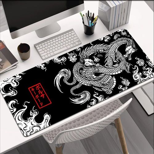 Grand tapis de souris gamer en caoutchouc,art informatique,Japon,la grande vague d'oke agawa,clavier Otaku,polymères de bureau - Type 4-900x400x4mm