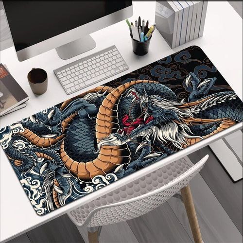 Grand tapis de souris gamer en caoutchouc,art informatique,Japon,la grande vague d'oke agawa,clavier Otaku,polymères de bureau - Type 6-700x300x3mm