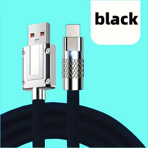 Câble Usb De Charge Super Rapide Pour Apple,Accessoires De Chargeur Pour Iphone 14,13,11,12 Pro Max,7,8 Plus,Xs,Poly Se Et Ipad,20w - Type Black-1m
