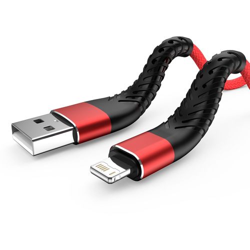 Câble De Charge Rapide Pour Iphone,Câble Usb,Ligne De Données,Chargeur 3a,Iphone 14 13 12 11 Pro Max Xs X Poly 6s 7 8 Plus Ipad - Type Rouge-0.25m
