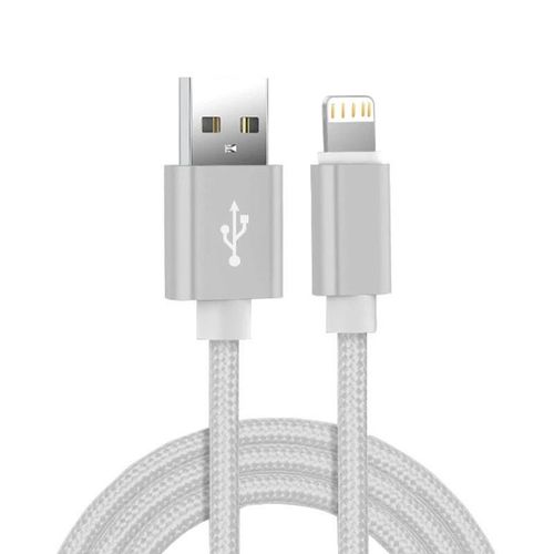 Câble De Chargeur Usb Tressé En Métal Et Nylon,Charge Rapide,Données,Iphone 14,8,7,6s Plus,X,Poly Xs,11,12,13 Pro Max,Ipad 9,1m,2m,3m - Type Silver-0.25m #A