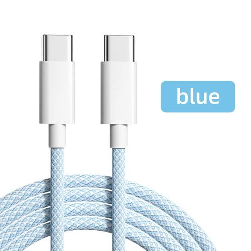 Câble De Charge Rapide Usb C Vers Usb C,Câble D'origine,Chargeur De Type C,Ligne De Données,Iphone 15 Pro Max,Xiaomi 13,60w,5a - Type Bleu-1.5m