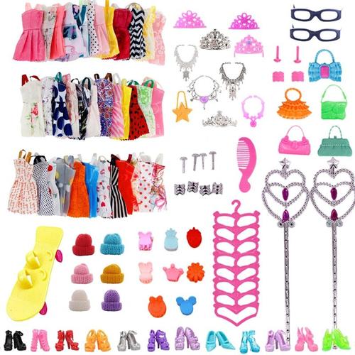 Taille B1060 Barbie Accessoires = Vêtements Cintres À Chaussures, Lunettes, Bijoux, Sacs À Main, Baguettes Magiques, Vaisselle, Outils De Coiffure