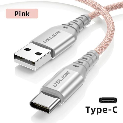 Câble Usb De Type C À Charge Rapide Pour Téléphone Portable,Chargeur De Type C,Ligne De Données,3a,Iphone 15 Pro,Samsung,Xiaomi Poco - Type Pink For Type C-0.3m