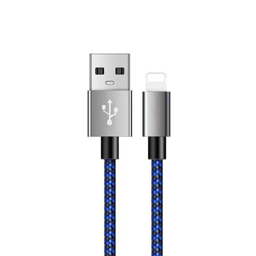Suntaiho-Câble Usb Graphite A Pour Recharge Rapide,Cordon De Chargeur Pour Iphone 11 Poly 7plus Xs X 11 Pro Max 8 7 6 6s 5 5s - Type Black Blue-3m