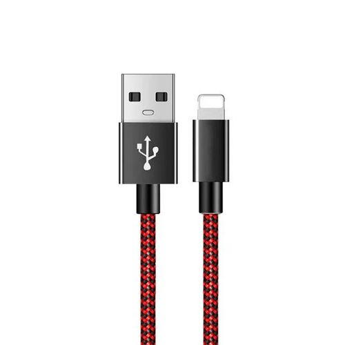 Suntaiho-Câble Usb Graphite A Pour Recharge Rapide,Cordon De Chargeur Pour Iphone 11 Poly 7plus Xs X 11 Pro Max 8 7 6 6s 5 5s - Type Black Red-2m