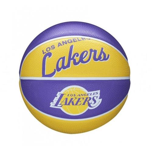 Mini Ballon De Basketball Nba Los Angeles Lakers Wilson Team Retro Exterieur