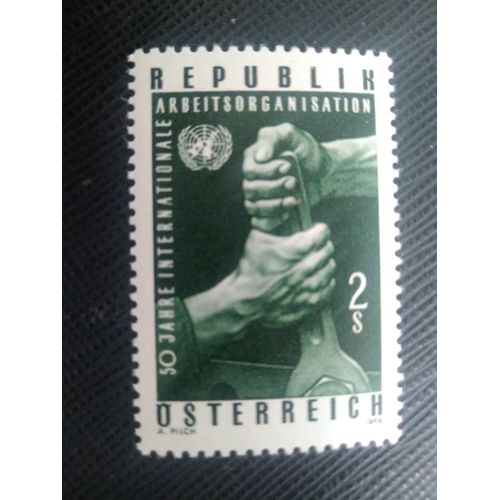 Timbre Autriche Y T 1135 50 Ans De L'organisation Internationale Du Travail 1969 ( 070708 )
