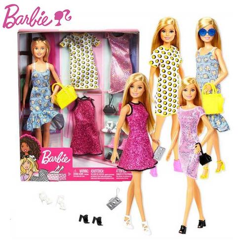 Taille Gdj40 Ensemble De Boîte-Cadeau Barbie Pour Fête, Original, Vêtements, Chaussures, Sacs, Robe De Soirée, Maison De Jeu, Jouet, Cadeau D'anniversaire, Vacances, Gdj40