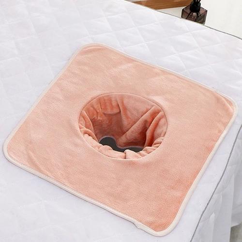 Table De Massage Spa De Beauté Épaissie,Serviette De Visage Avec Trou Pour Hôpital,Hôtel,Salon De Beauté,35x35cm,1 Pc - Type Orange