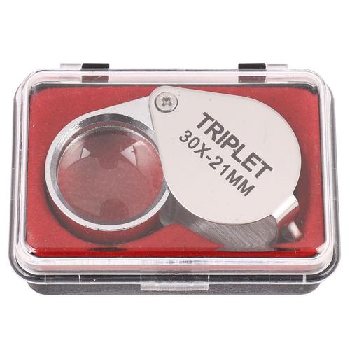 Portable 30X Puissance 21Mm Bijoutiers Loupe Oeil D'Or Magasin De Avec Boîte Exquise