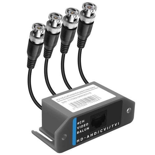 Transmetteur Emetteur Recepteur CCTV Camera UTP BNC Video Balun 4 Canaux RJ45