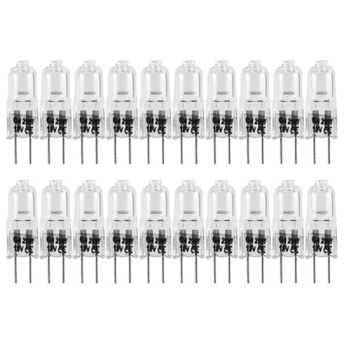 Lot De 20 Ampoules Halogènes G4, W 12 V, Ampoule Transparente À 2 Broches, Pour Éclairage Cuisinière, Feux Signalisation, Piste