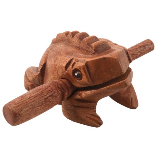 Sculpte Coassement Percussion Musicale En Bois , Grenouille De Saine, Jouet Bloc Tonalite