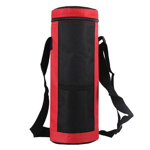 Sac Fourre-Tout Pour Refroidisseur De Bouteille D' Pochette Universelle Isotherme Isolé Haute Capacité Camping En Plein Air Randonnée, Rouge