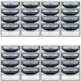32 Pièces Recharges De Lames Rasoir Manuel Pour Mach 3 