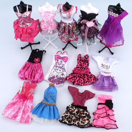 Taille 10 Pièces Vêtements Ensemble De Boîte-Cadeau Barbie Pour Fête, Original, Vêtements, Chaussures, Sacs, Robe De Soirée, Maison De Jeu, Jouet, Cadeau D'anniversaire, Vacances, Gdj40