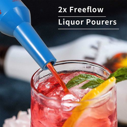 Flair Bartender Bartending Pratique Bar Pub Bouteille De Vin Cocktail Shaker - Bleu