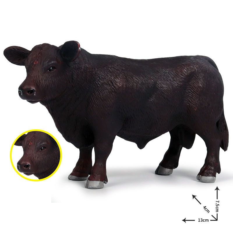 Pvc Simulation Bovins Animaux Figurines D'action Statique Mi... - 2