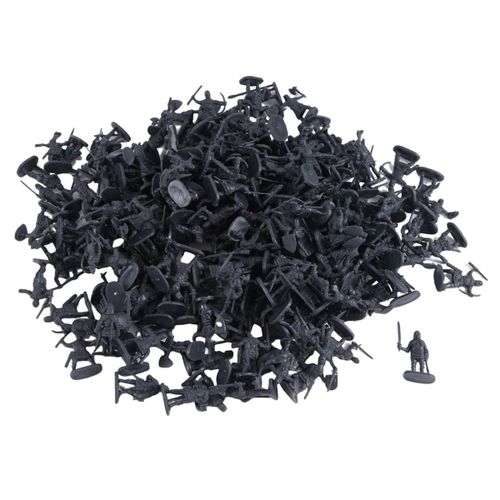 1: 72 200/Ensemble Figurines De Soldats Anciens En Plastique Jouet Archaïques Épéiste Figurine D'action Bricolage Scène Guerre Gris