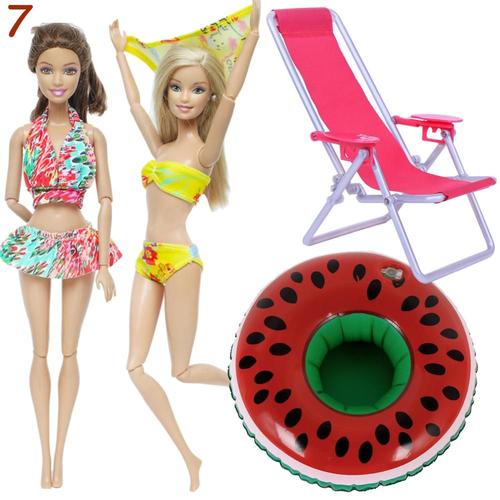 Tenue de plage pour poupée barbie, vêtement de plage N°4