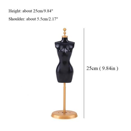 Taille Le Noir Présentoir Mannequin Porte Robe Vêtements Robe Modèle Support Pour Barbie Poupée Accessoires Enfants Filles Prentend Jouer Jouet Cadeau De Noël Nouveau