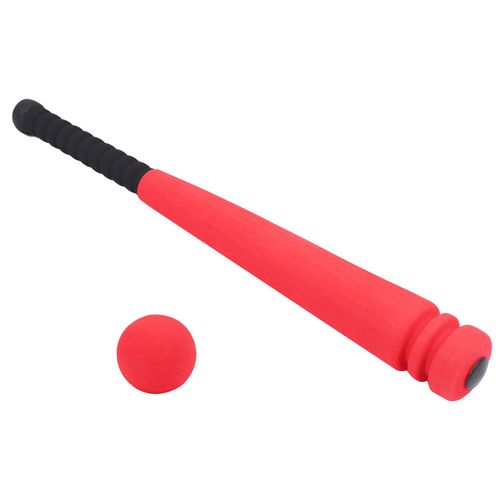 Batte De Baseball En Mousse Avec Pour Enfants 3 À 5 Ans, Rouge