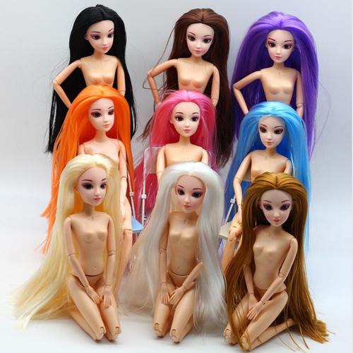 Mobile 12 Articulations Baby Doll Cheveux Longs Jouet Filles Cadeau DIY 