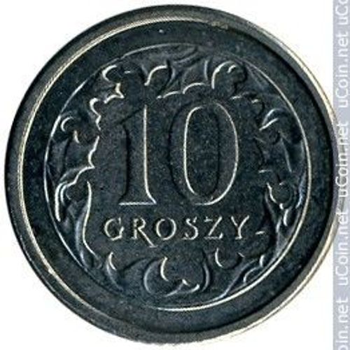 Pologne = Pièce De Monnaie De 10 Groszy ( 0.10 Zlotych ), Année 1993, En Nickel