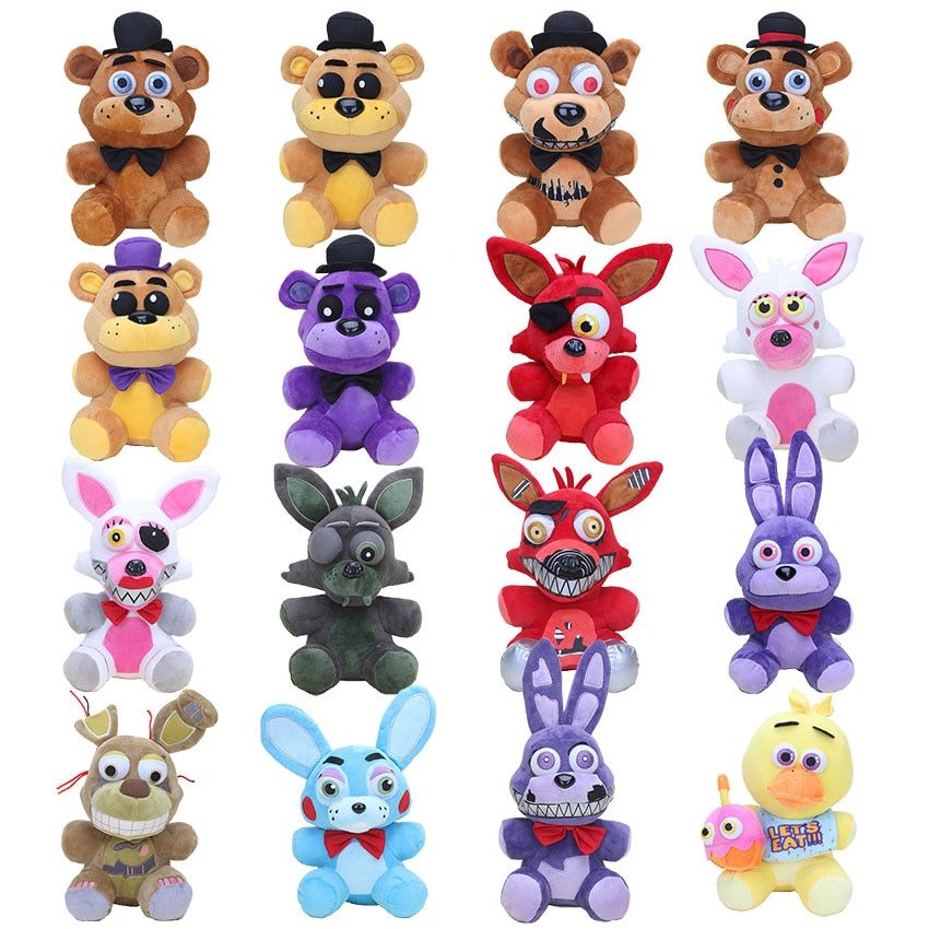 Cinq Soir à Eddy Fnaf Mignon Jouets En Peluche Jeu Poupée 18 CM Bonnie Ours Foxy Dessin Animé Poupées En Peluche Eddy Jouets Pour Enfants Cadeaux
