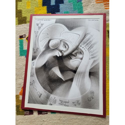 Dessin Péruvien De Dante Guevara B., Noté Ica-Perli 2003. Format : 24 X 30 Cm.