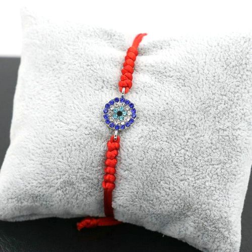 Bracelets Tressés En Zircon Bleu, Minimaliste, Mauvais ¿Il Turc, Fin, Noir, Fil Rouge, Cadeau Pour Les Amoureux